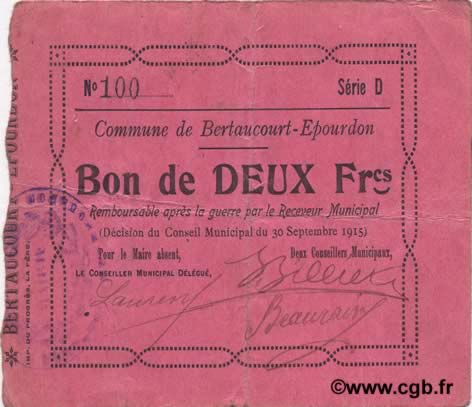 2 Francs FRANCE Regionalismus und verschiedenen  1915 JP.02-0236 SS