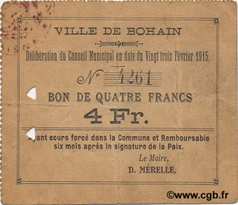 4 Francs FRANCE regionalism and various  1915 JP.02-0254 VF