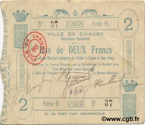 2 Francs FRANCE Regionalismus und verschiedenen  1914 JP.02-0466 SS