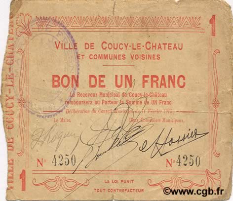 1 Franc FRANCE Regionalismus und verschiedenen  1915 JP.02-0526 S