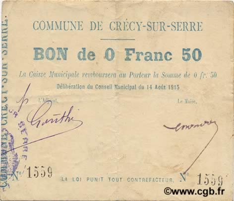 50 Centimes FRANCE regionalismo e varie  1915 JP.02-0532 q.BB