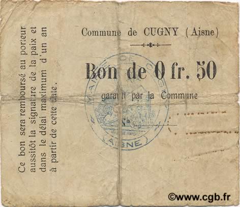 50 Centimes FRANCE regionalism and miscellaneous  1916 JP.02-0576 F