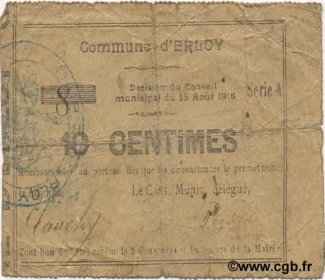 10 Centimes FRANCE regionalismo e varie  1915 JP.02-0631 MB