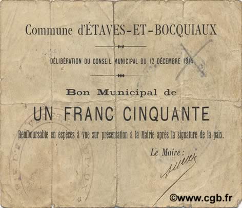 1,50 Franc FRANCE regionalism and miscellaneous  1914 JP.02-0704 VF