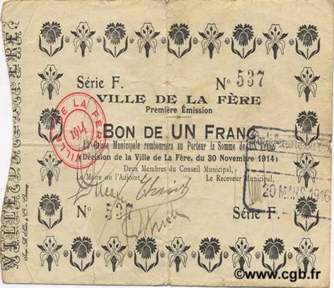 1 Franc FRANCE régionalisme et divers  1914 JP.02-0784 TB+