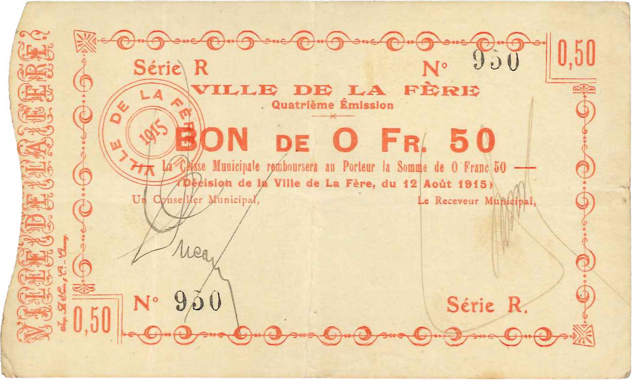 50 Centimes FRANCE regionalism and miscellaneous  1915 JP.02-0807 VF