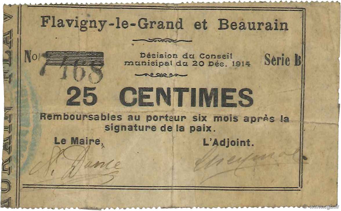 25 Centimes FRANCE regionalismo y varios  1914 JP.02-0860 RC