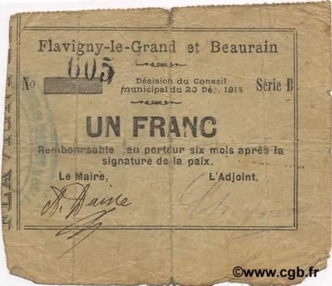 1 Franc FRANCE regionalismo y varios  1914 JP.02-0862 BC
