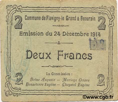 2 Francs FRANCE Regionalismus und verschiedenen  1914 JP.02-0872 SS