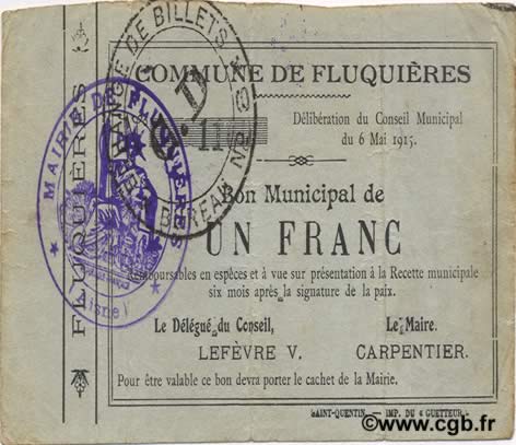 1 Franc FRANCE régionalisme et divers  1915 JP.02-0904 TTB