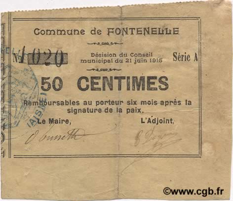 50 Centimes FRANCE regionalism and various  1915 JP.02-0961 VF