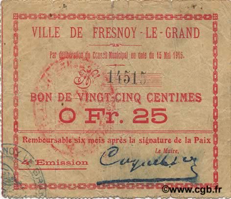 25 Centimes FRANCE regionalism and miscellaneous  1915 JP.02-1000 F+