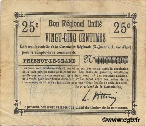 25 Centimes FRANCE regionalism and miscellaneous  1916 JP.02-1021.BRU VF