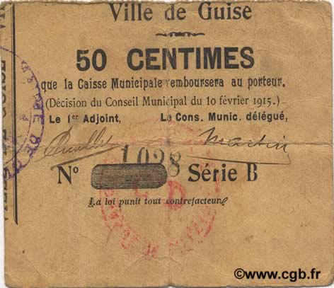 50 Francs FRANCE regionalismo y varios  1915 JP.02-1106 BC+