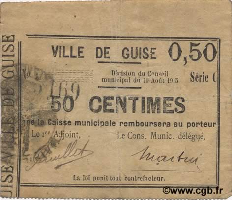 50 Centimes FRANCE regionalismo y varios  1915 JP.02-1115 MBC
