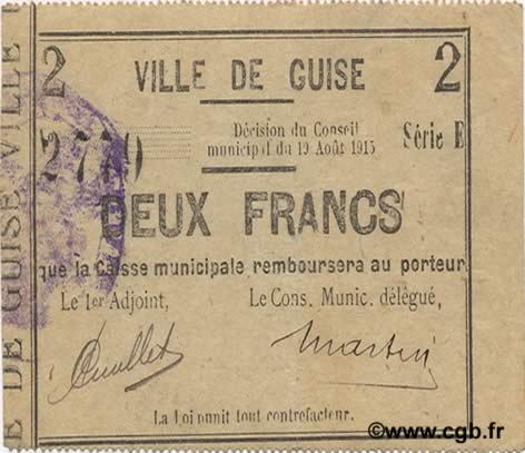 2 Francs FRANCE Regionalismus und verschiedenen  1915 JP.02-1117 VZ
