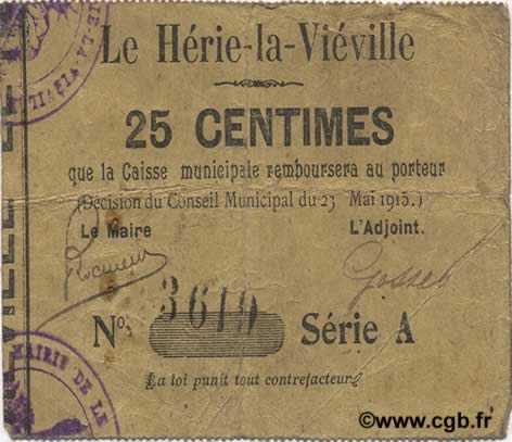 25 Centimes FRANCE regionalism and miscellaneous  1915 JP.02-1164 F