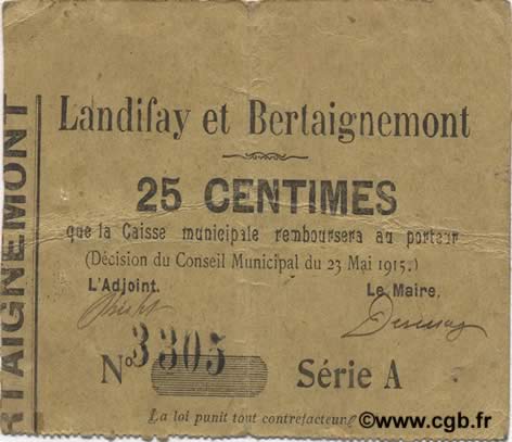 25 Centimes FRANCE regionalism and various  1915 JP.02-1260 F