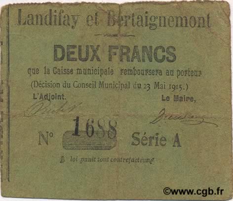 2 Francs FRANCE regionalism and various  1915 JP.02-1263 F+