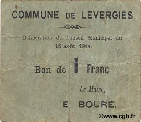1 Franc FRANCE regionalism and various  1914 JP.02-1372 VF