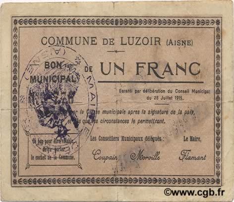1 Franc FRANCE regionalism and miscellaneous  1915 JP.02-1397 F