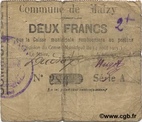 2 Francs FRANCE Regionalismus und verschiedenen  1915 JP.02-1429 S