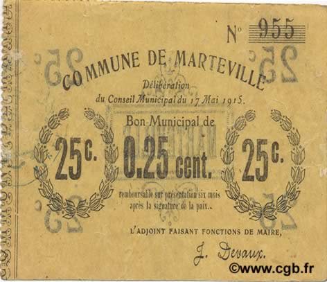 25 Centimes FRANCE regionalism and miscellaneous  1915 JP.02-1444 VF
