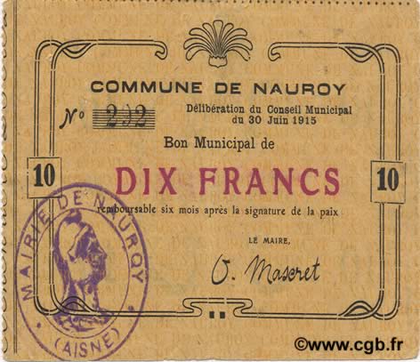 10 Francs FRANCE regionalismo e varie  1915 JP.02-1637 BB