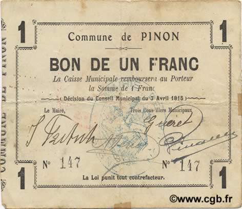 1 Franc FRANCE régionalisme et divers  1915 JP.02-1766 TB