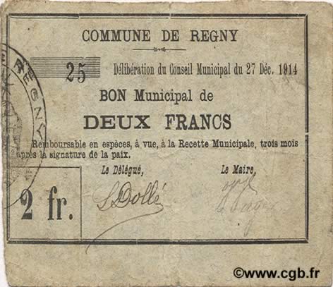 2 Francs FRANCE regionalism and various  1915 JP.02-1887 F+