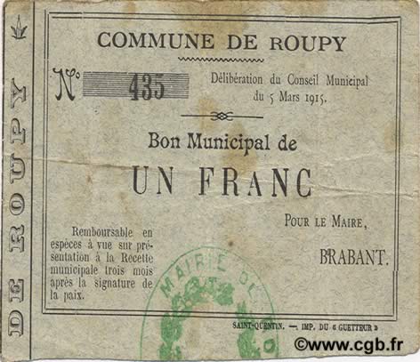1 Franc FRANCE régionalisme et divers  1915 JP.02-1945 TTB