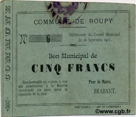 5 Francs FRANCE regionalism and various  1915 JP.02-1959 VF