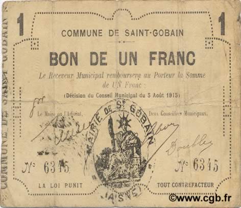 1 Franc FRANCE regionalism and various  1915 JP.02-2010 F