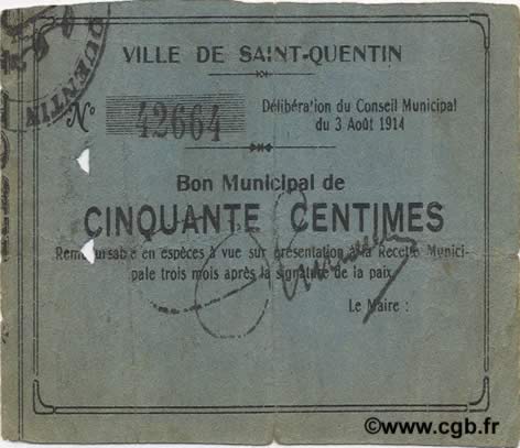 50 Centimes FRANCE régionalisme et divers  1914 JP.02-2029 TB