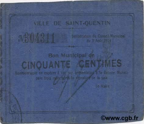 50 Centimes FRANCE régionalisme et divers  1914 JP.02-2033 TB à TTB