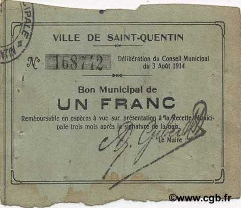 1 Franc FRANCE regionalism and various  1914 JP.02-2034 F - VF