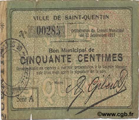 50 Centimes FRANCE regionalismo e varie  1915 JP.02-2040 MB