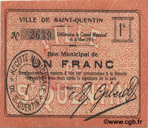 1 Franc FRANCE regionalism and miscellaneous  1916 JP.02-2046 VF+