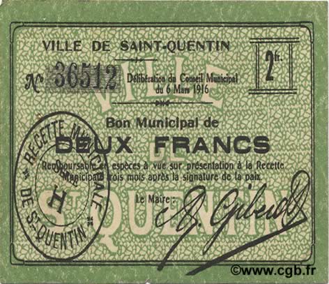 2 Francs FRANCE Regionalismus und verschiedenen  1916 JP.02-2047 SS