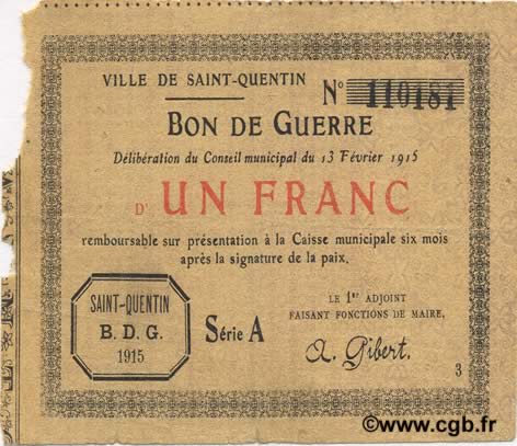 1 Franc FRANCE regionalism and miscellaneous  1915 JP.02-2051 VG