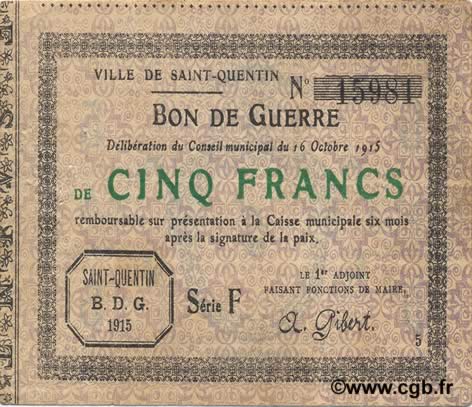 5 Francs FRANCE Regionalismus und verschiedenen  1915 JP.02-2078 fVZ