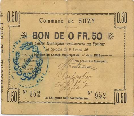 50 Centimes FRANCE regionalismo e varie  1915 JP.02-2214 MB