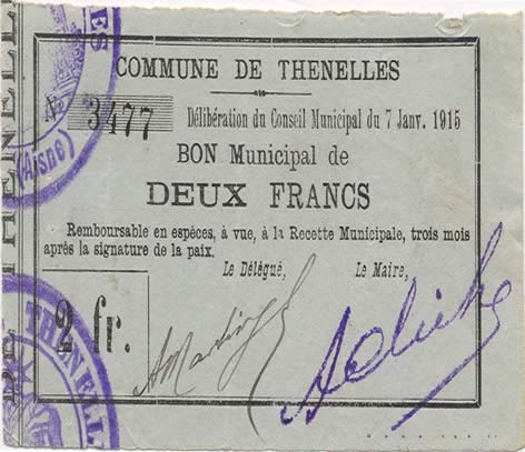 2 Francs FRANCE regionalism and various  1915 JP.02-2270 VF
