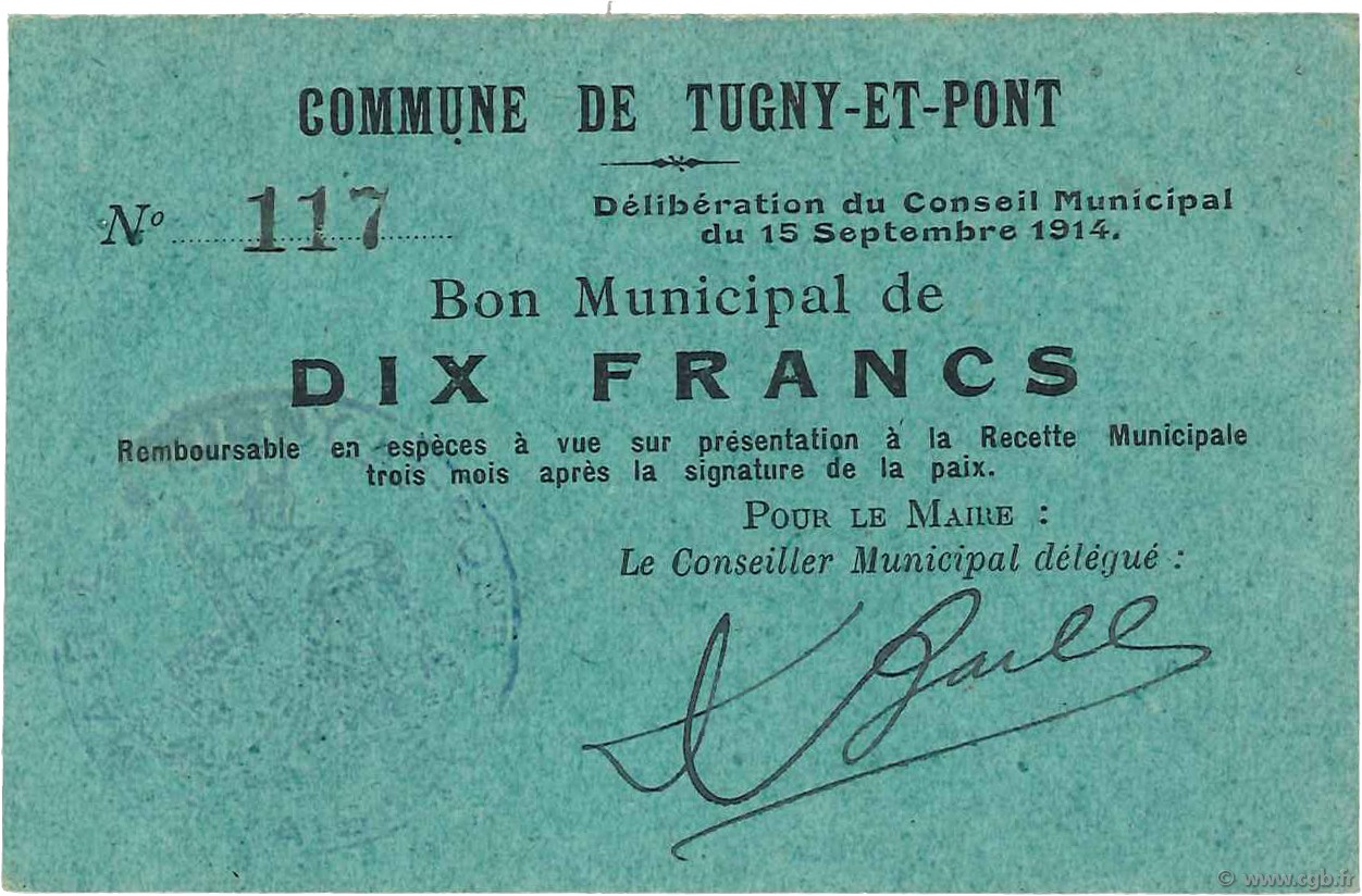 10 Francs FRANCE regionalismo e varie  1914 JP.02-2306 AU