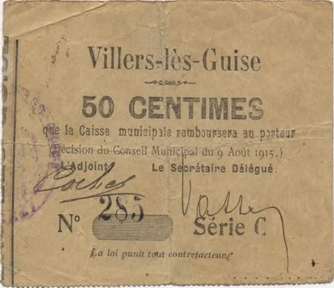50 Centimes FRANCE régionalisme et divers  1915 JP.02-2417 TB