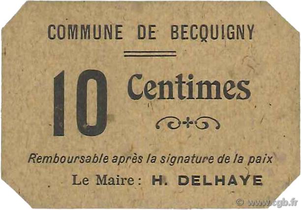 10 Centimes FRANCE regionalismo e varie  1916 JP.02-2513 SPL