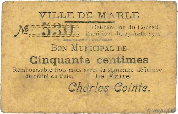 50 Centimes FRANCE regionalismo e varie  1915 JP.02-2650 MB