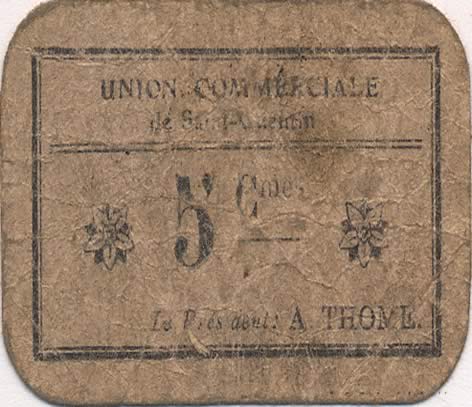 5 Centimes FRANCE regionalismo e varie  1916 JP.02-2705 MB
