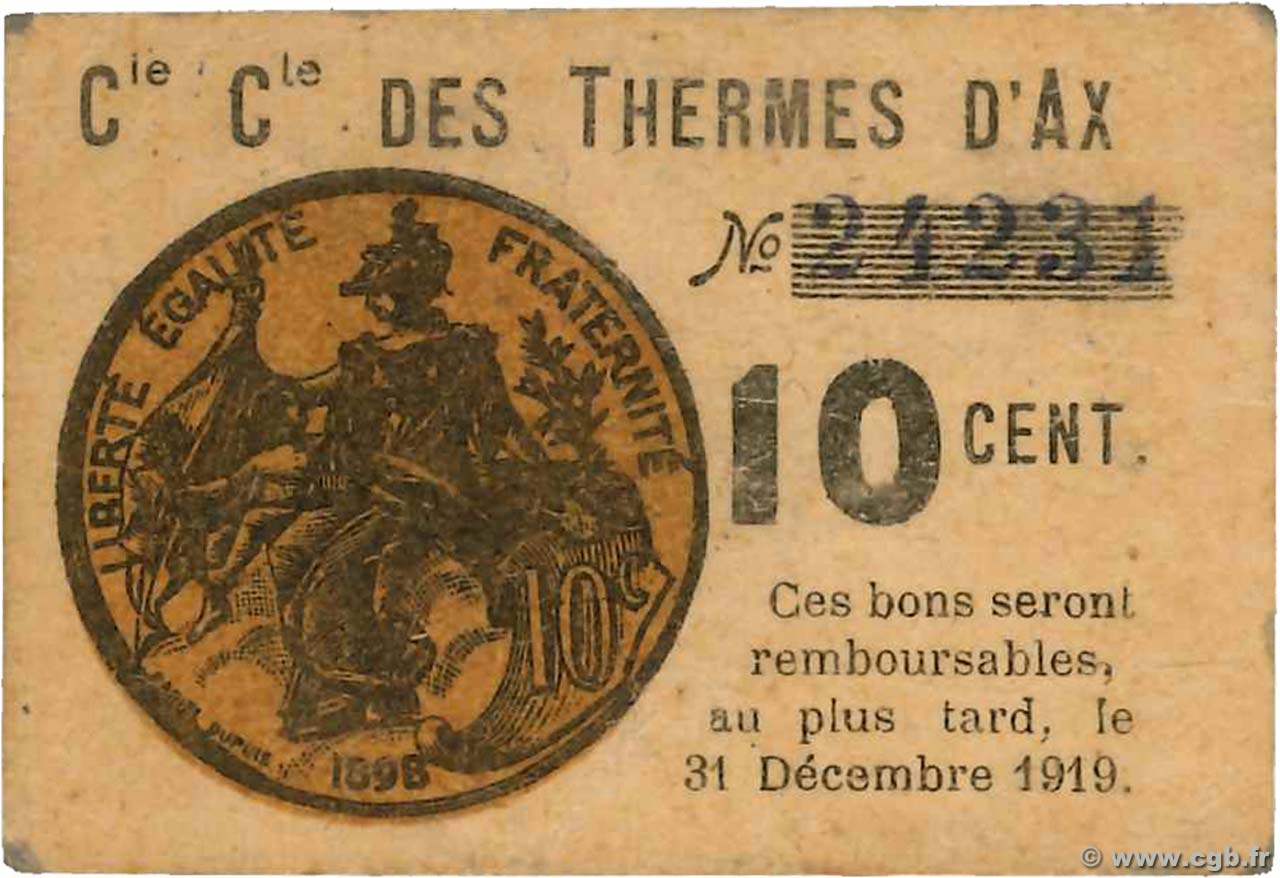 10 Centimes FRANCE regionalismo e varie Ax 1919 JP.09-007 BB