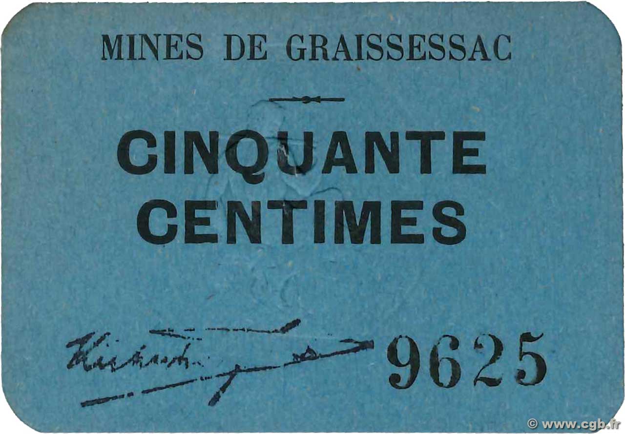 50 Centimes FRANCE régionalisme et divers Graissesac 1914 JP.34-47 SPL